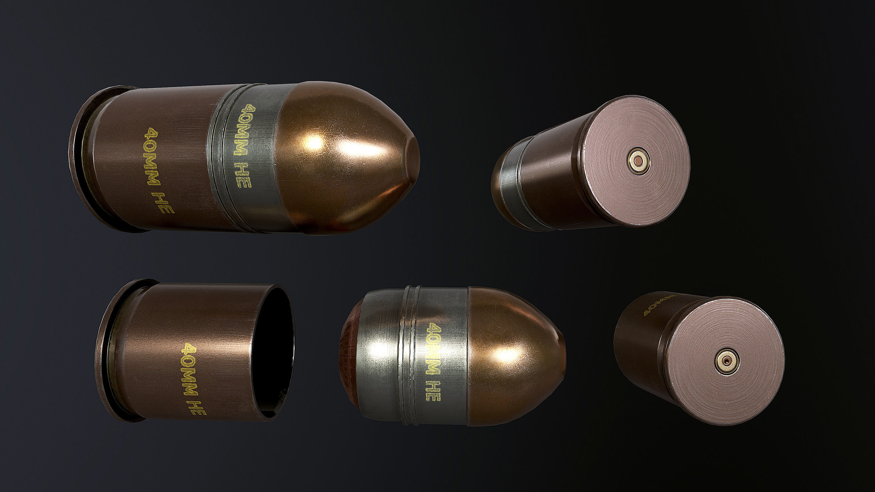 M79 grenade launcher 3D model_9