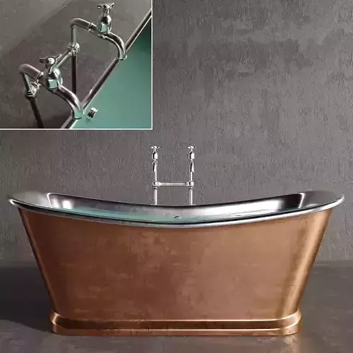 Luxury metallic bathtub