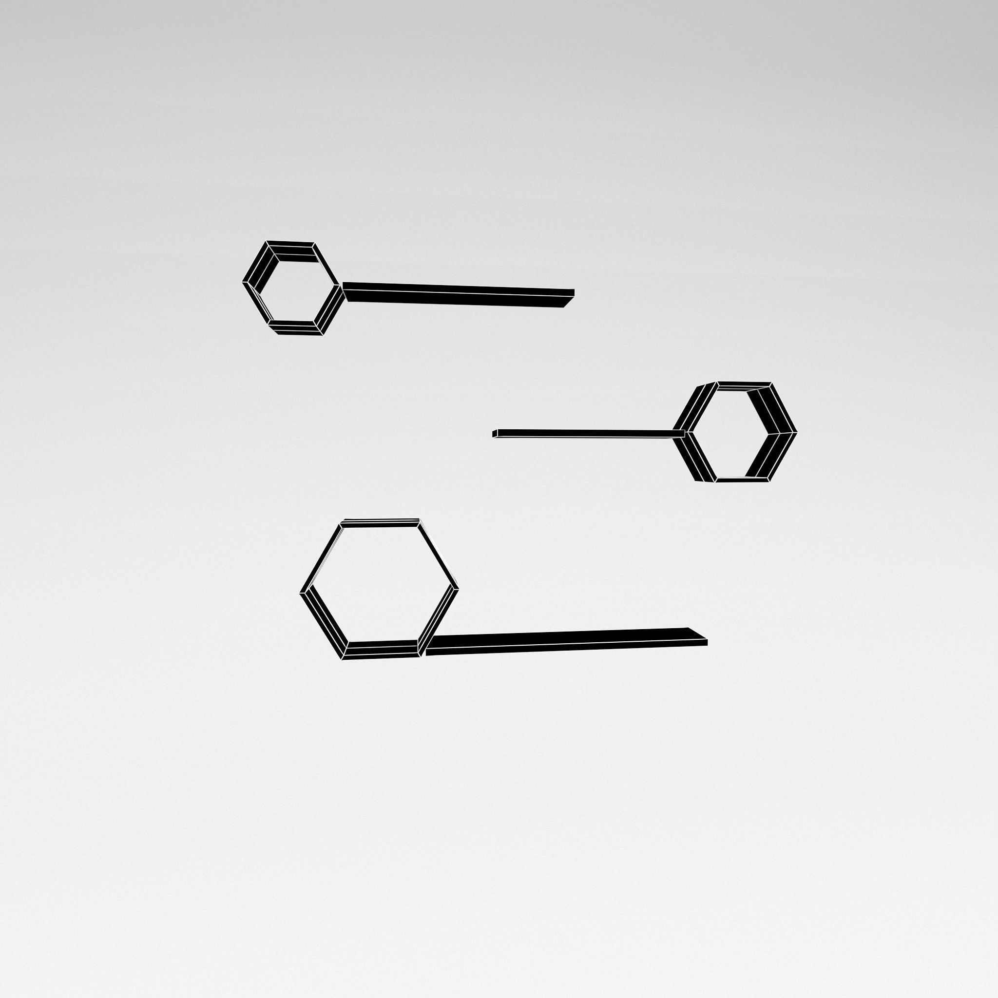 Wall Rack v1 007 Low-poly 3D model_4