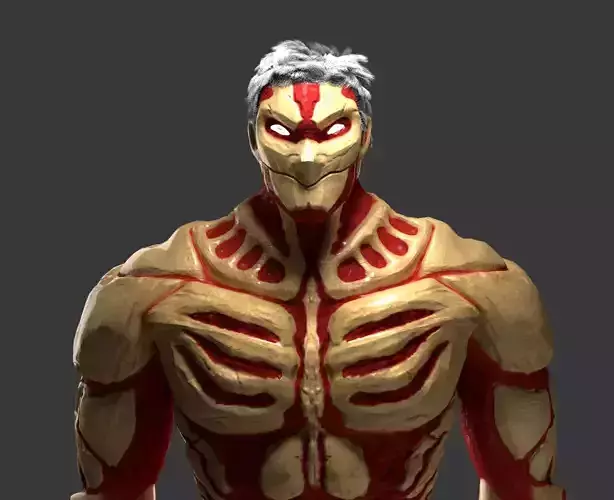 Armour Titan - Attack on Titan 3D model Blender rigged ready Low-poly 3D model