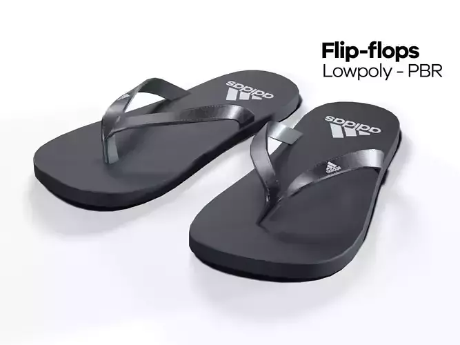 Flip flops  - PBR - Lowpoly Low-poly 3D model