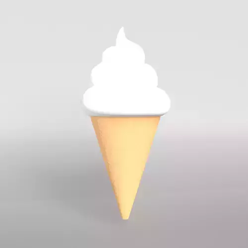 Ice cream cone v1 001 Low-poly 3D model