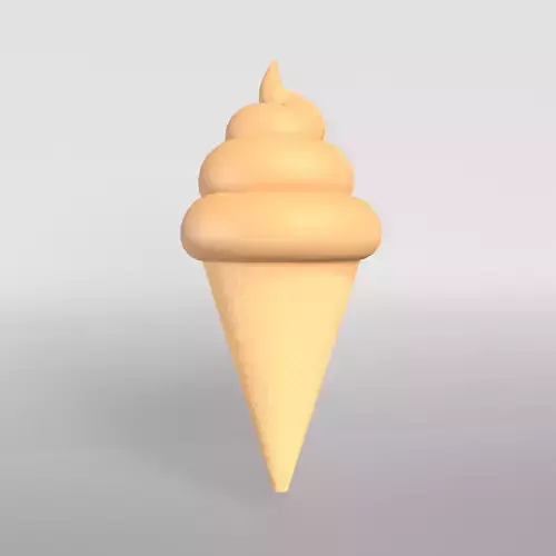 Ice cream cone v1 003 Low-poly 3D model