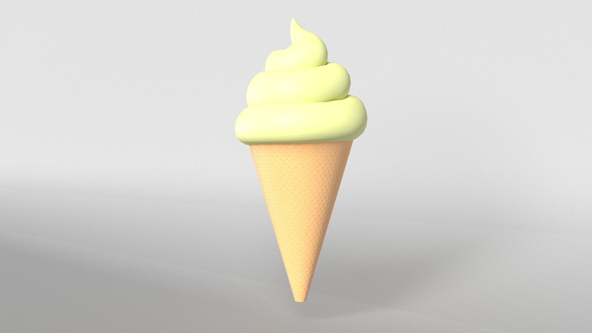 Ice cream cone v1 004 Low-poly 3D model_2