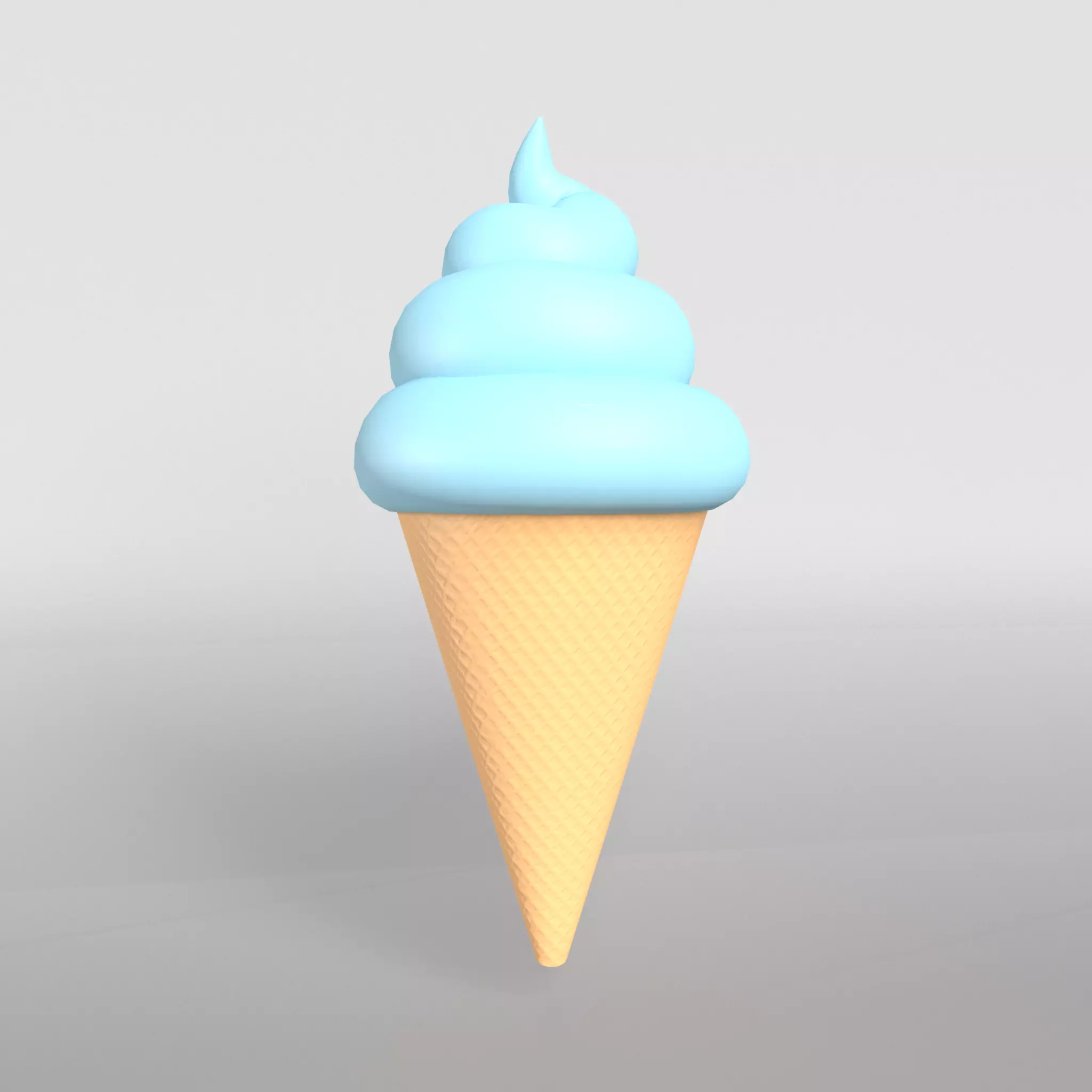 Ice cream cone v1 006 Low-poly 3D model_0