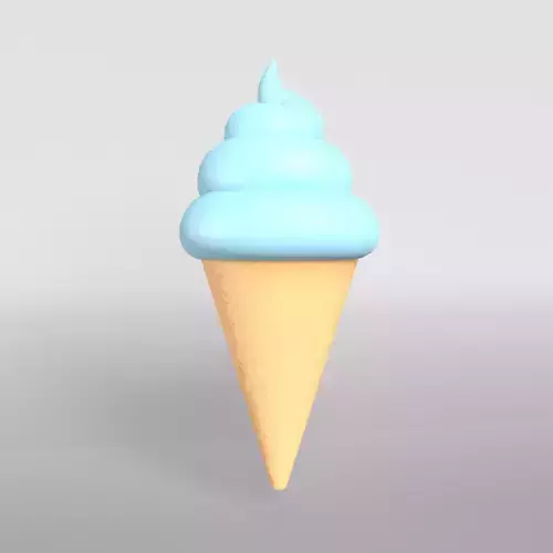 Ice cream cone v1 006 Low-poly 3D model