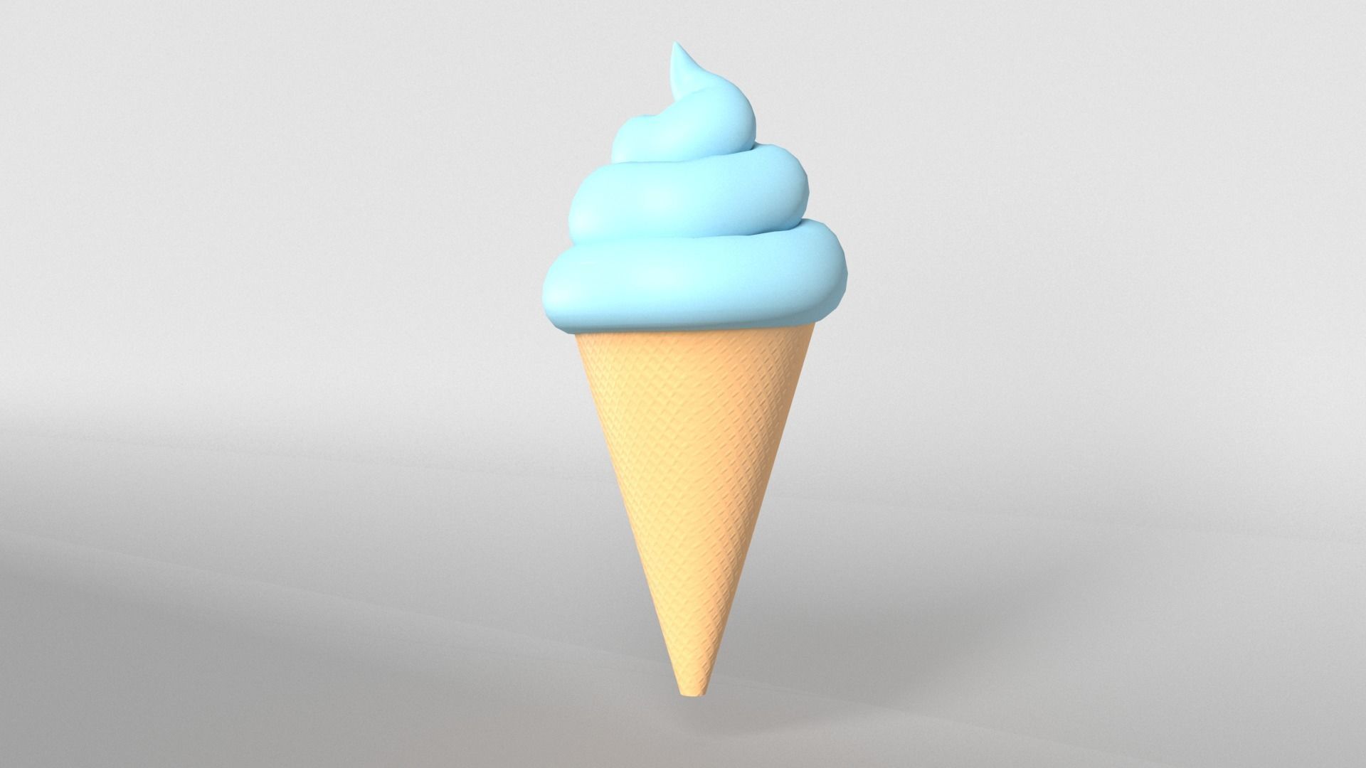 Ice cream cone v1 006 Low-poly 3D model_2