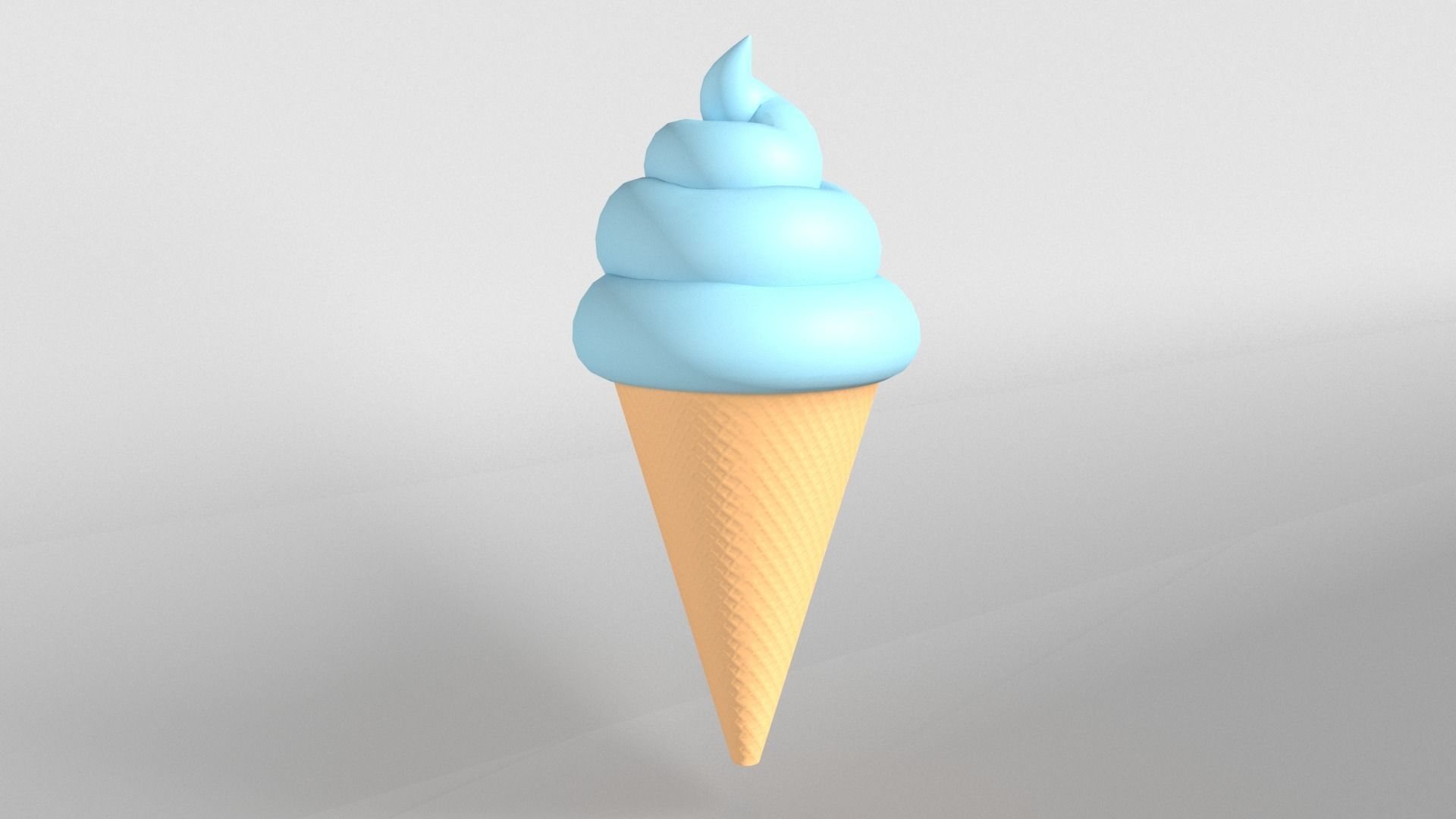 Ice cream cone v1 006 Low-poly 3D model_3