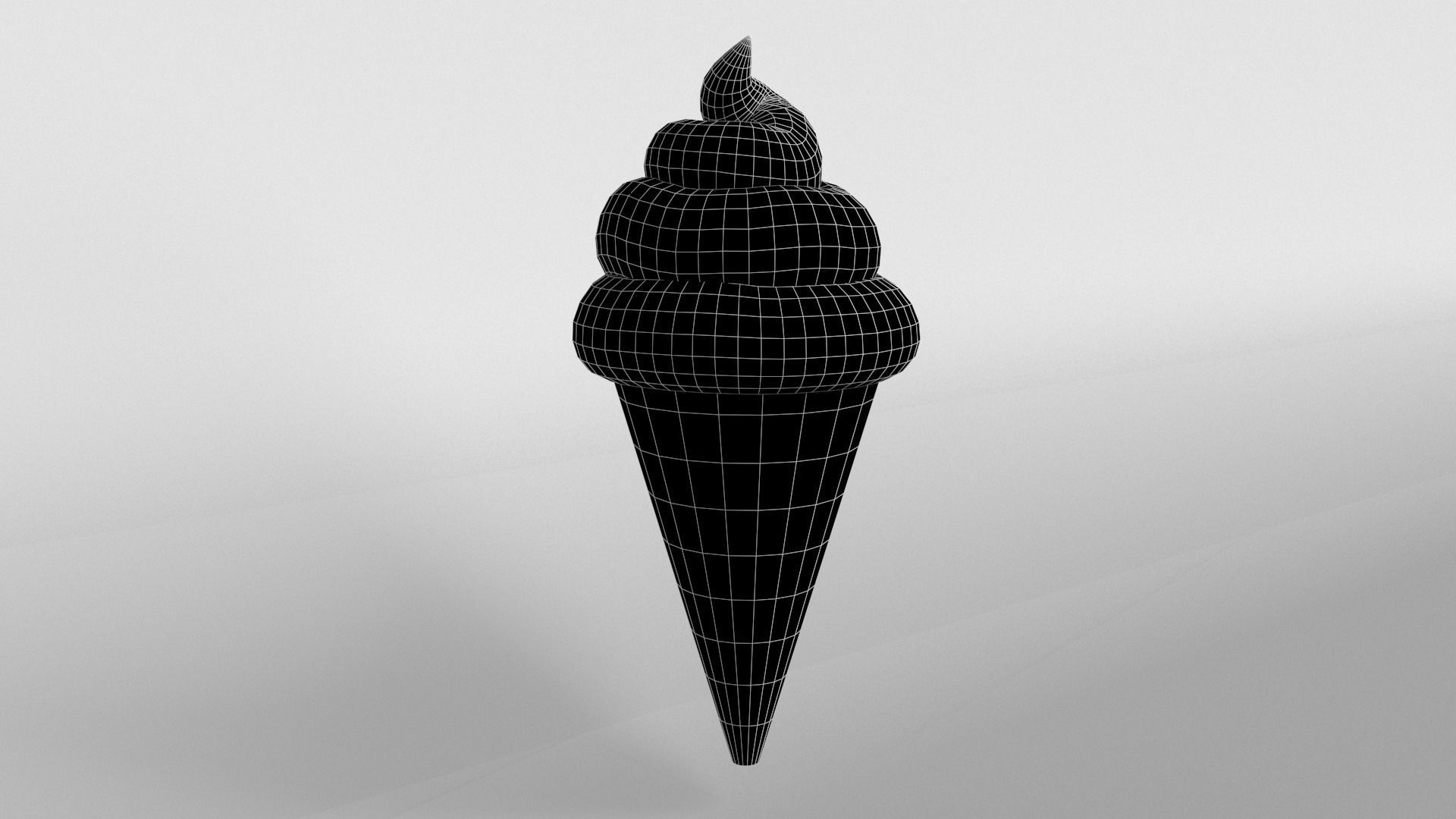 Ice cream cone v1 006 Low-poly 3D model_7
