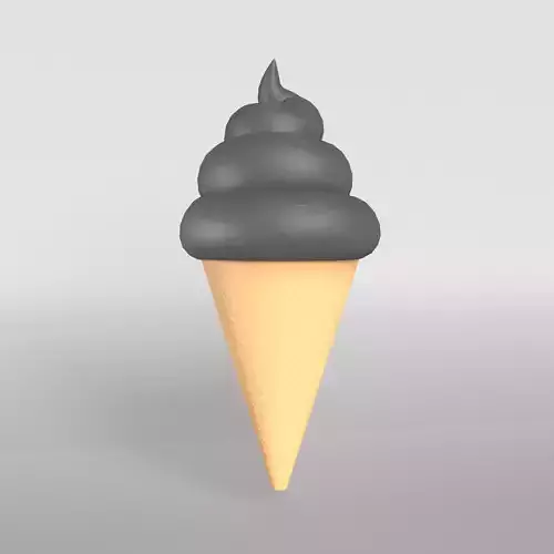 Ice cream cone v1 007 Low-poly 3D model