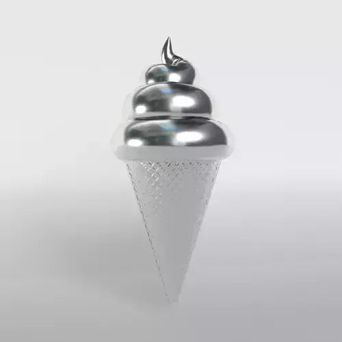 Ice cream cone v1 009 Low-poly 3D model