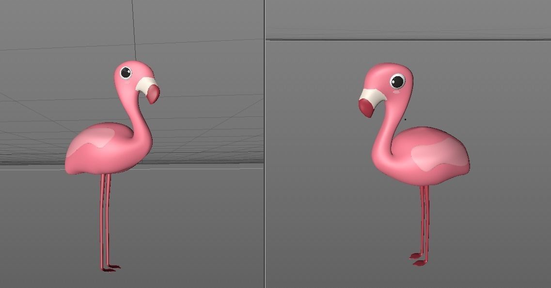 Flamingo 3D model_2