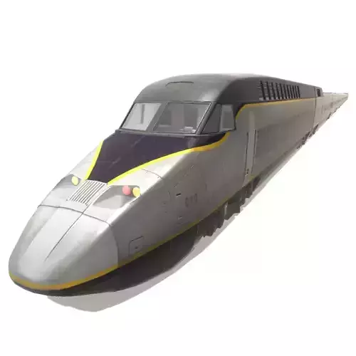 Express Train Low-poly 3D model