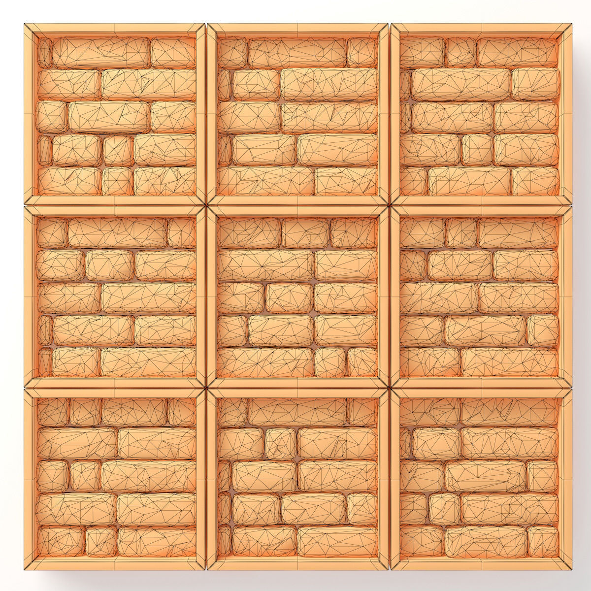 Panel small brick decor n1 3D model_17