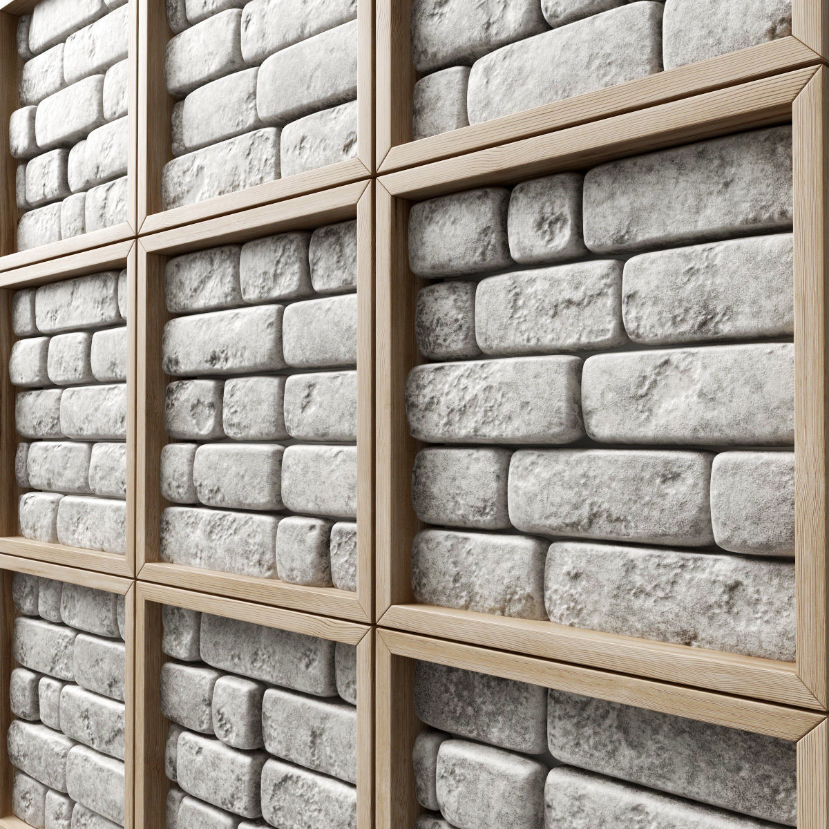 Panel small brick decor n1 3D model_1