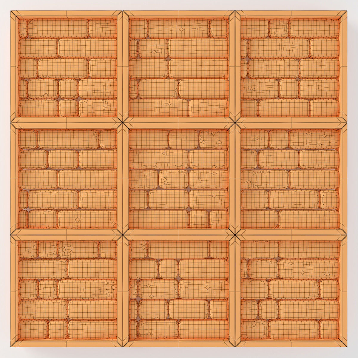 Panel small brick decor n1 3D model_14