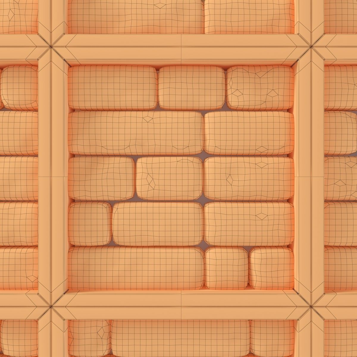 Panel small brick decor n1 3D model_15