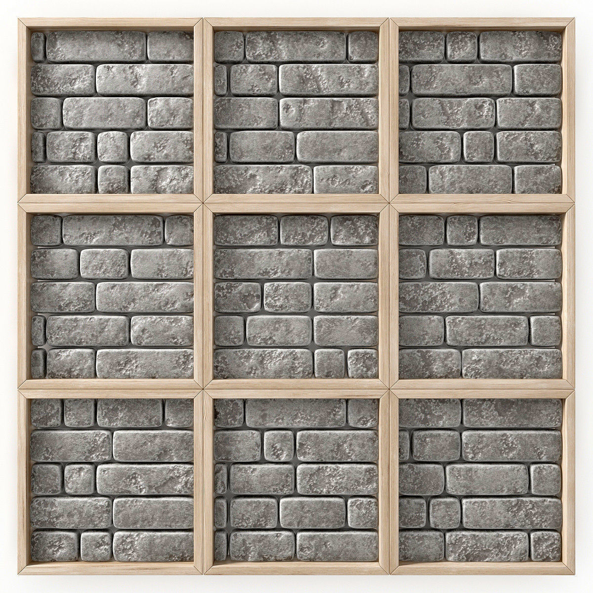 Panel small brick decor n1 3D model_6