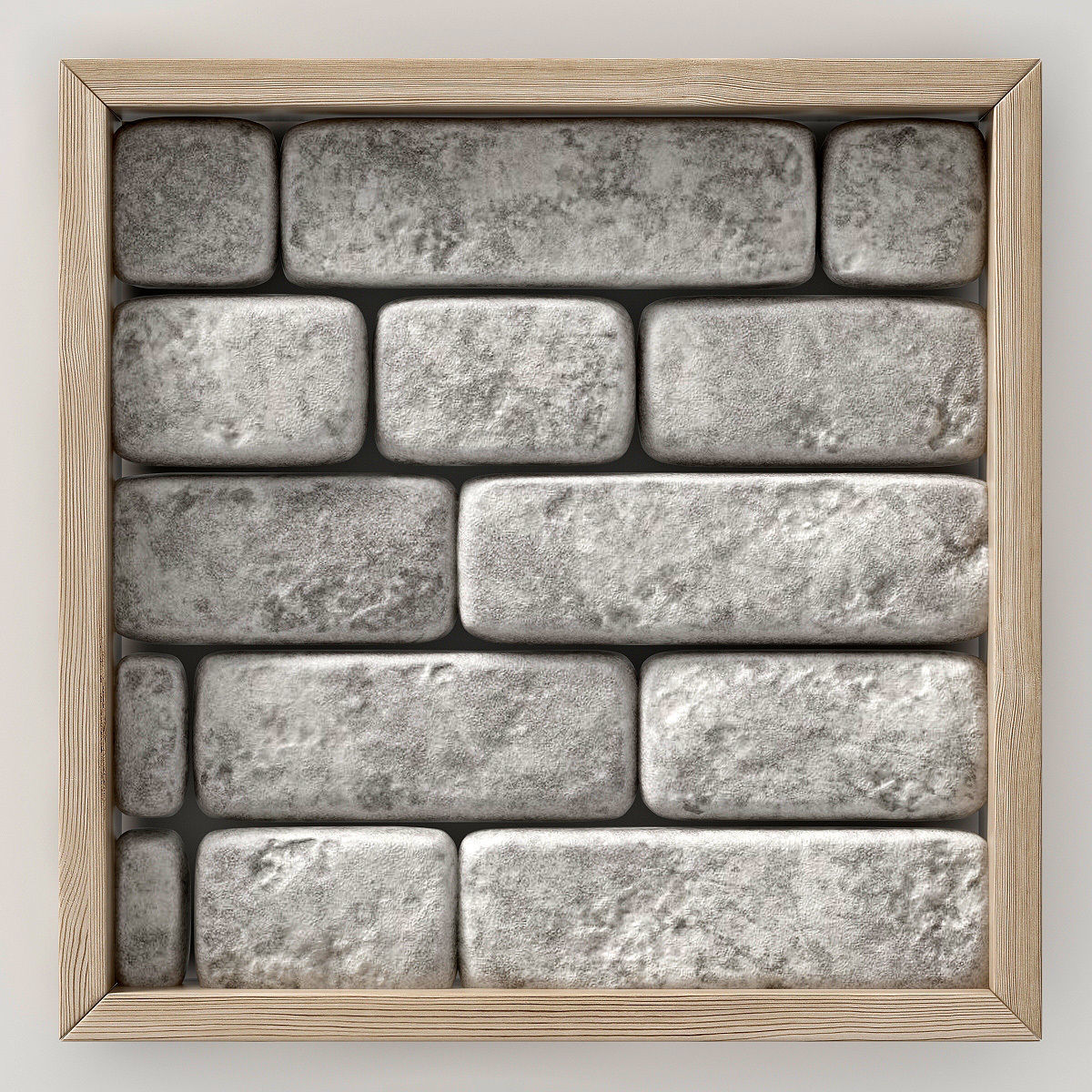 Panel small brick decor n1 3D model_5