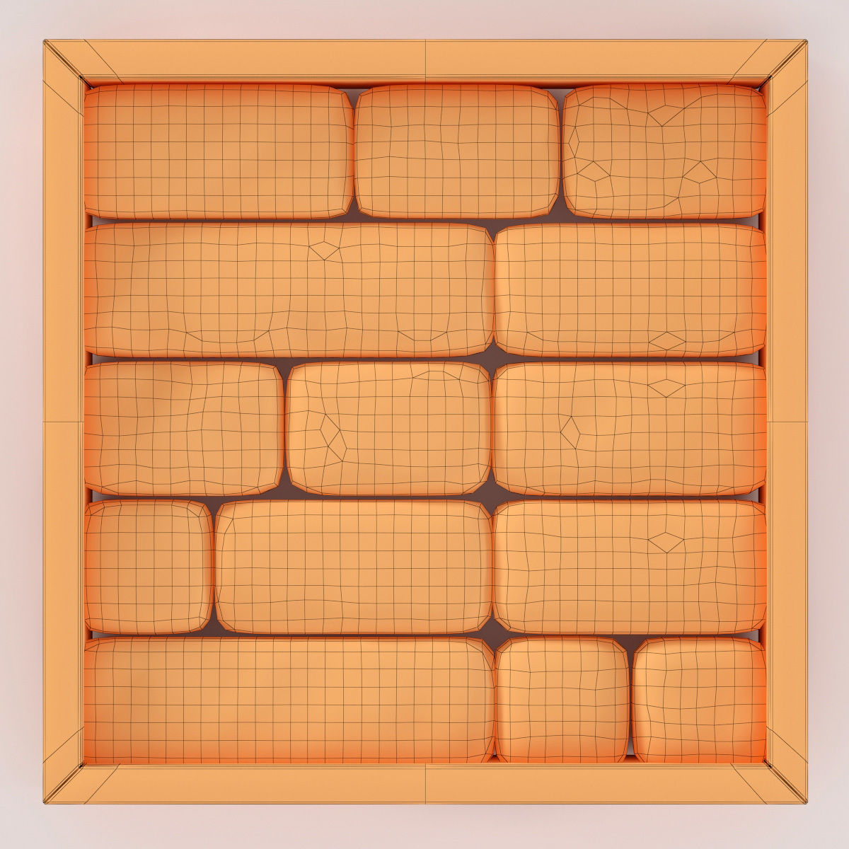 Panel small brick decor n1 3D model_12