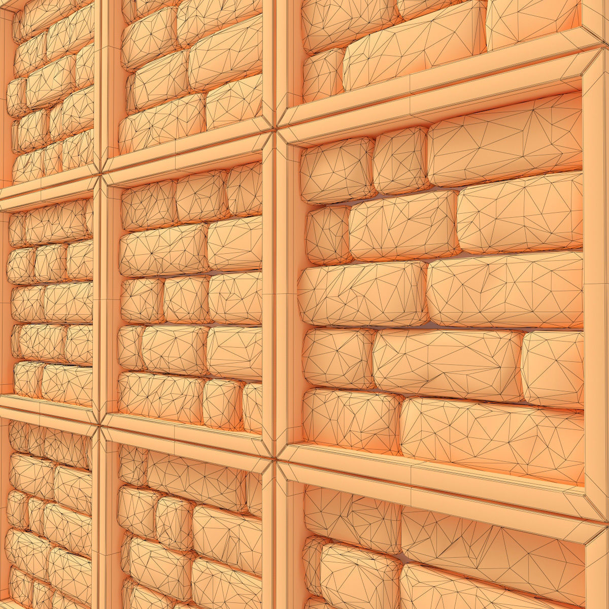 Panel small brick decor n1 3D model_19