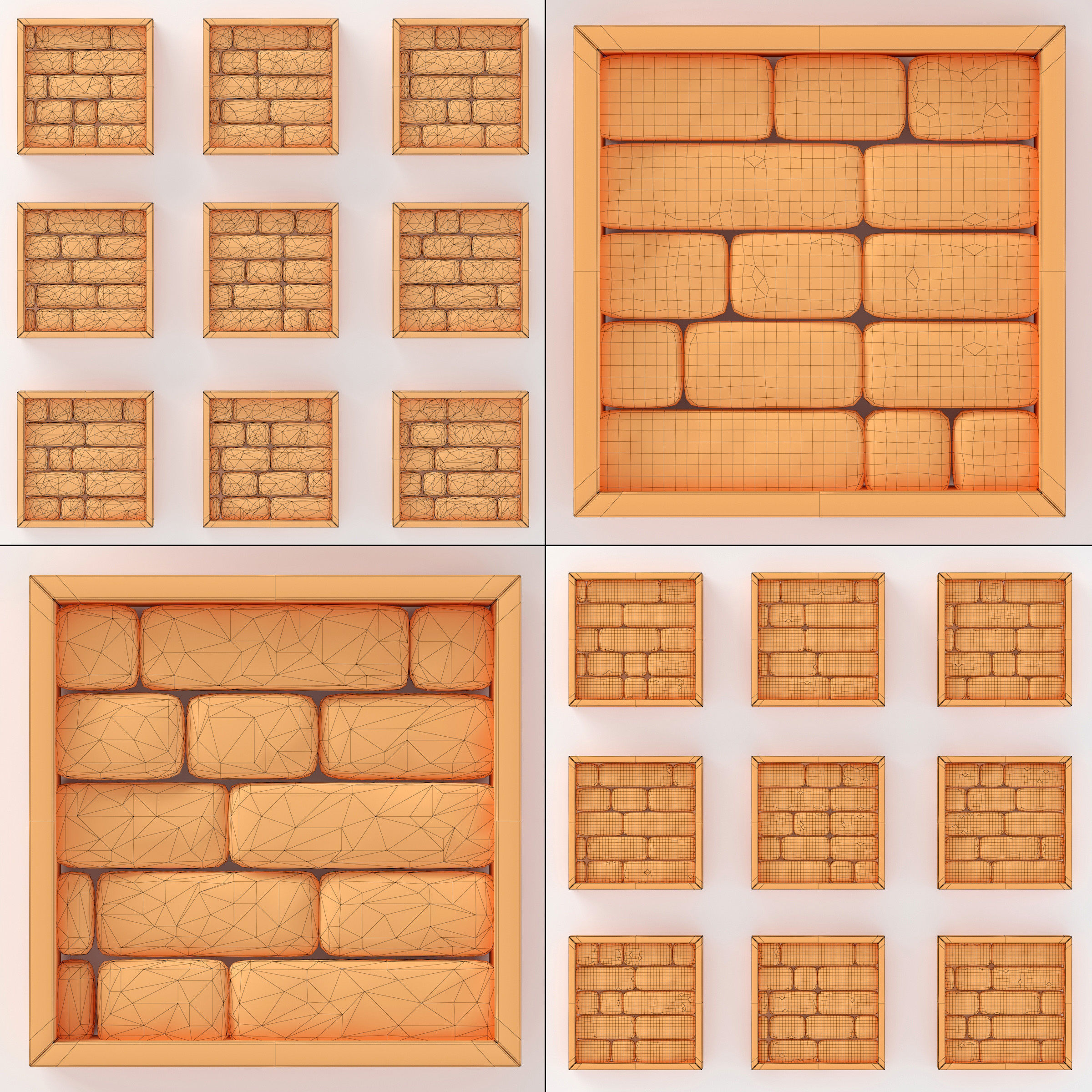 Panel small brick decor n1 3D model_18