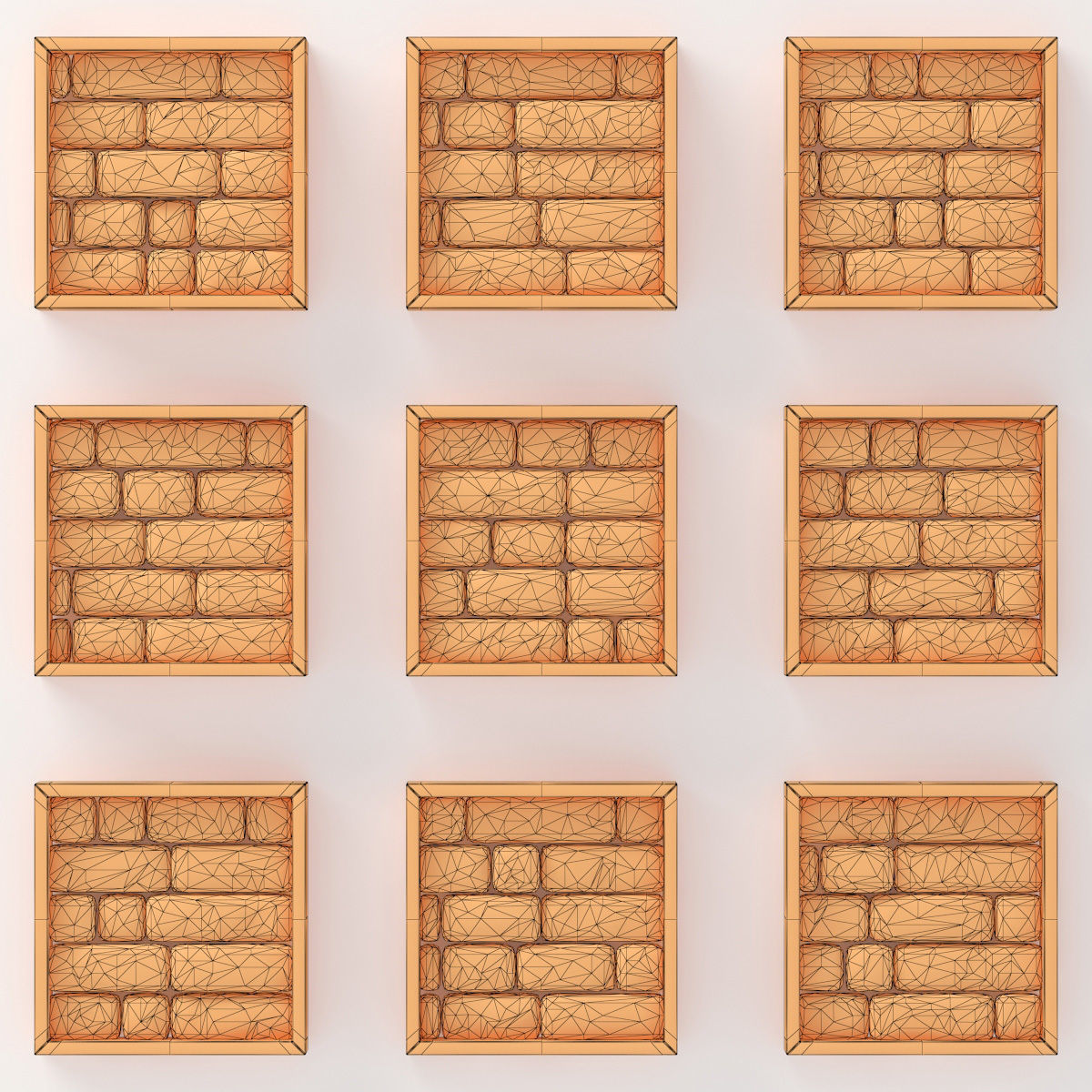 Panel small brick decor n1 3D model_10