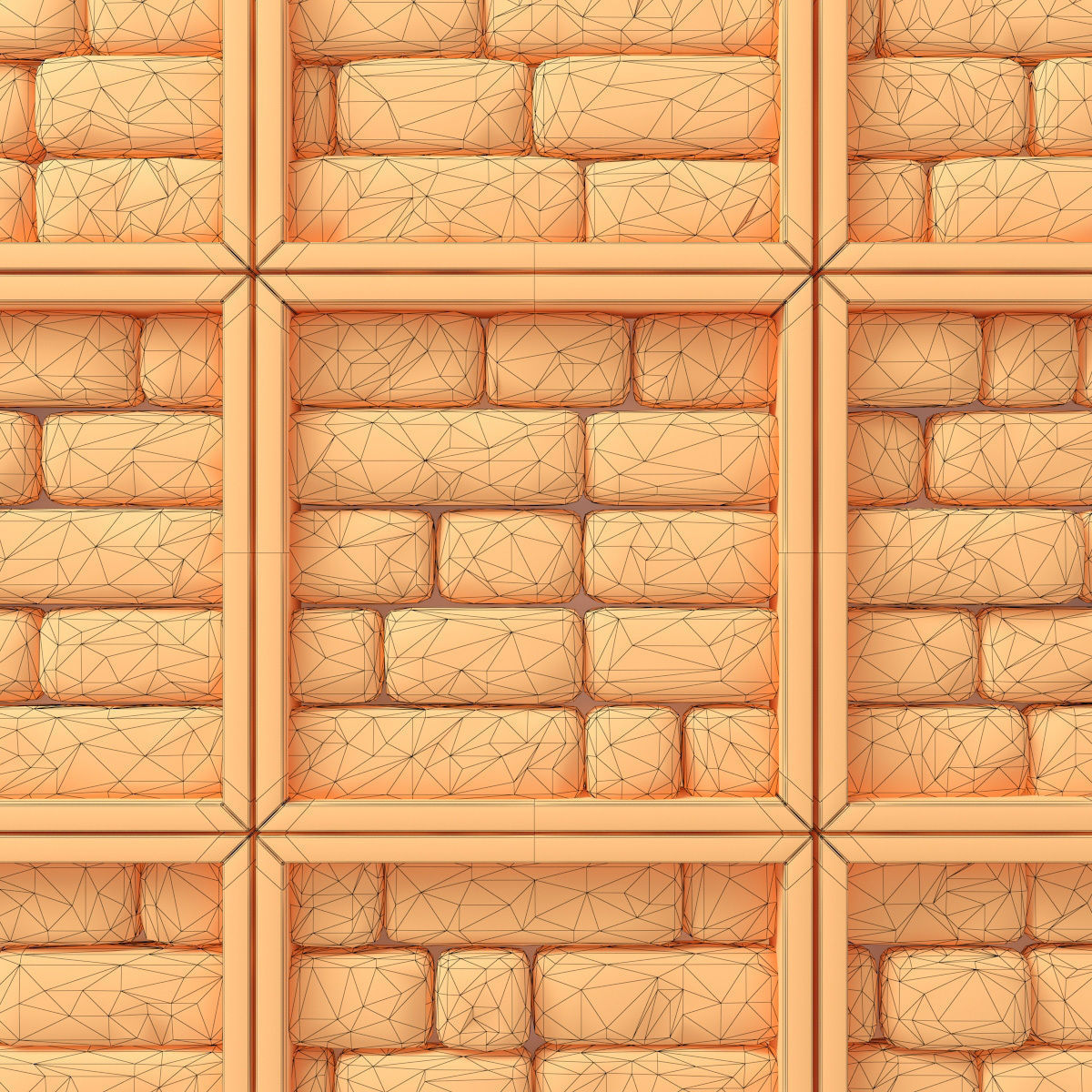 Panel small brick decor n1 3D model_16