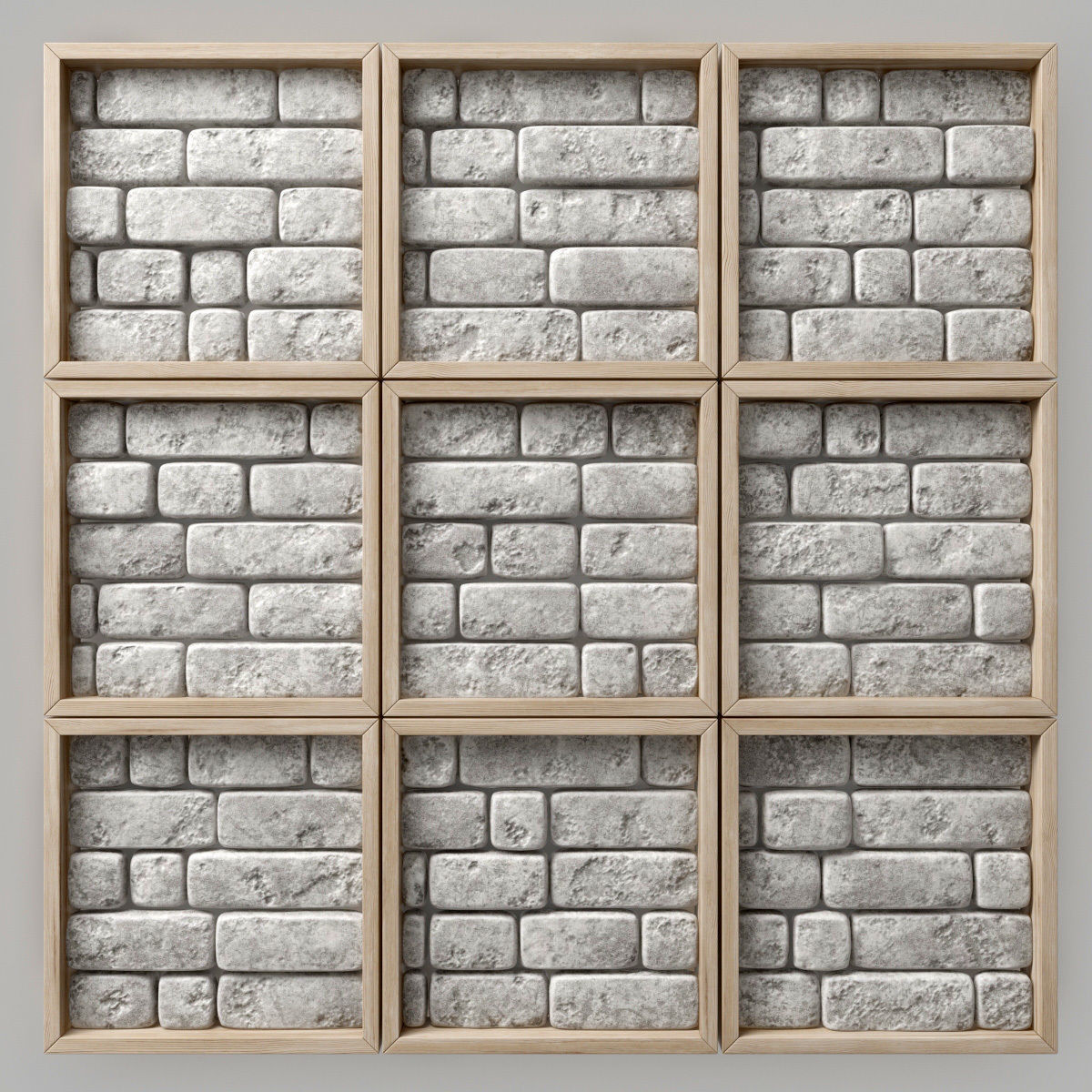 Panel small brick decor n1 3D model_9