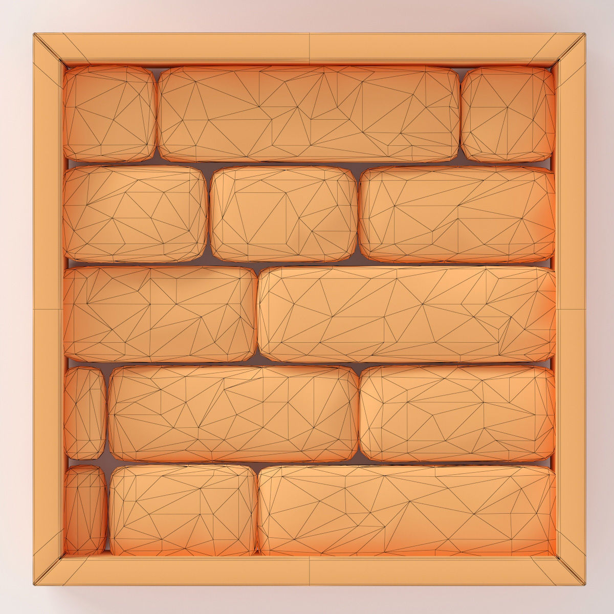 Panel small brick decor n1 3D model_13