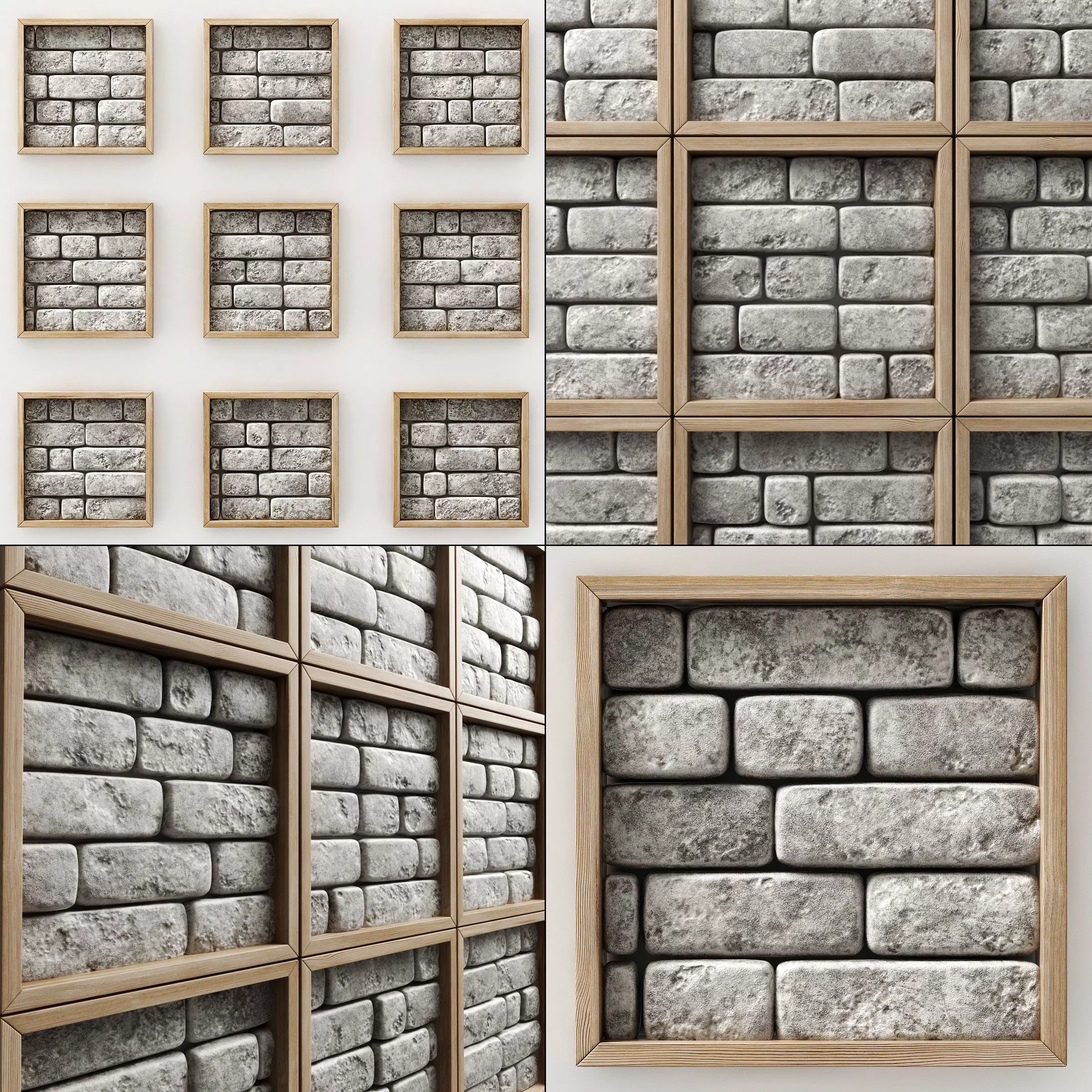 Panel small brick decor n1 3D model_0