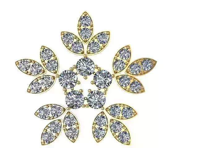 Snowflake brooche or pendant