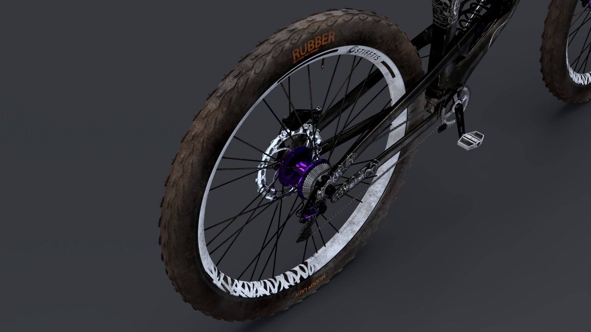 Downhill Mountainbike 3D model_8
