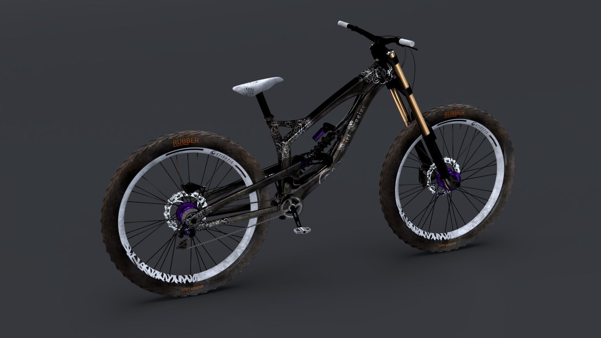 Downhill Mountainbike 3D model_1
