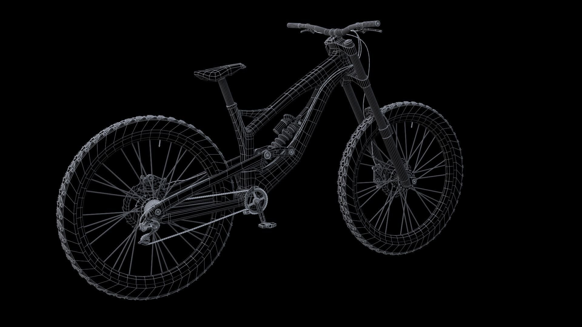 Downhill Mountainbike 3D model_4