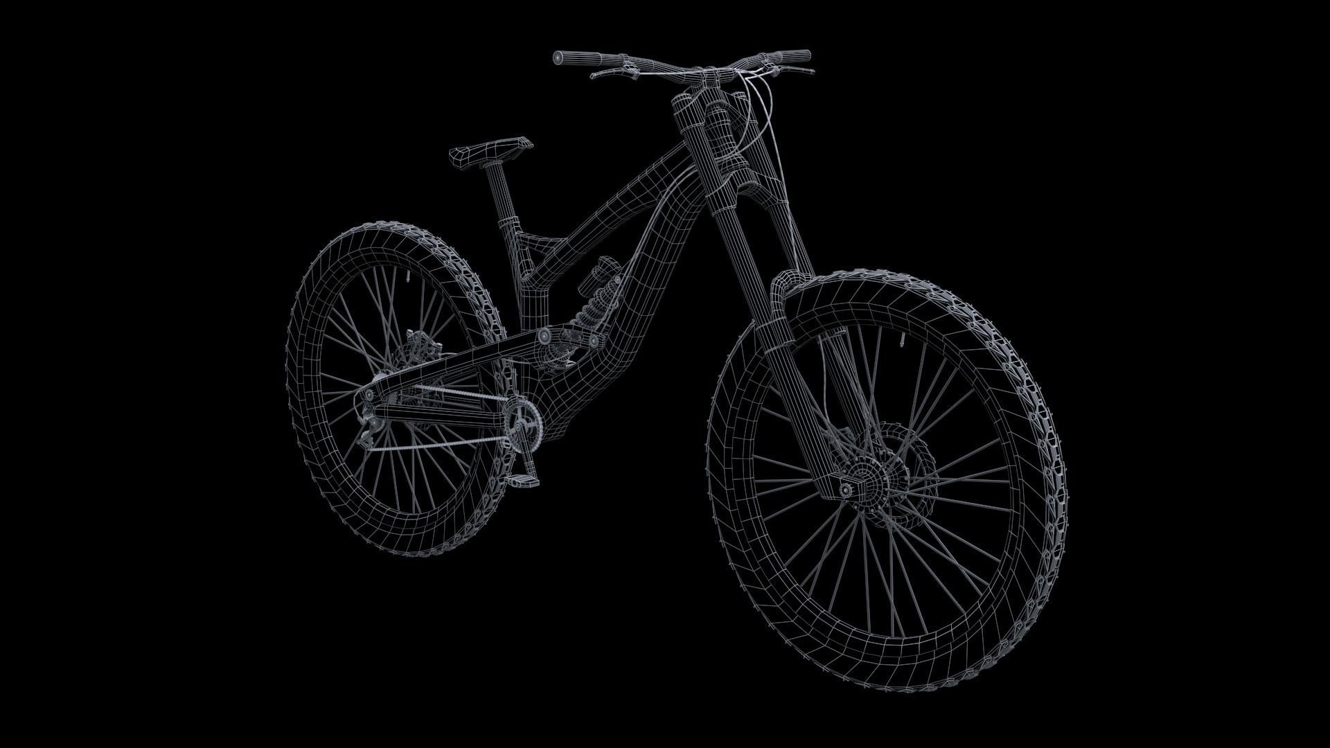 Downhill Mountainbike 3D model_3