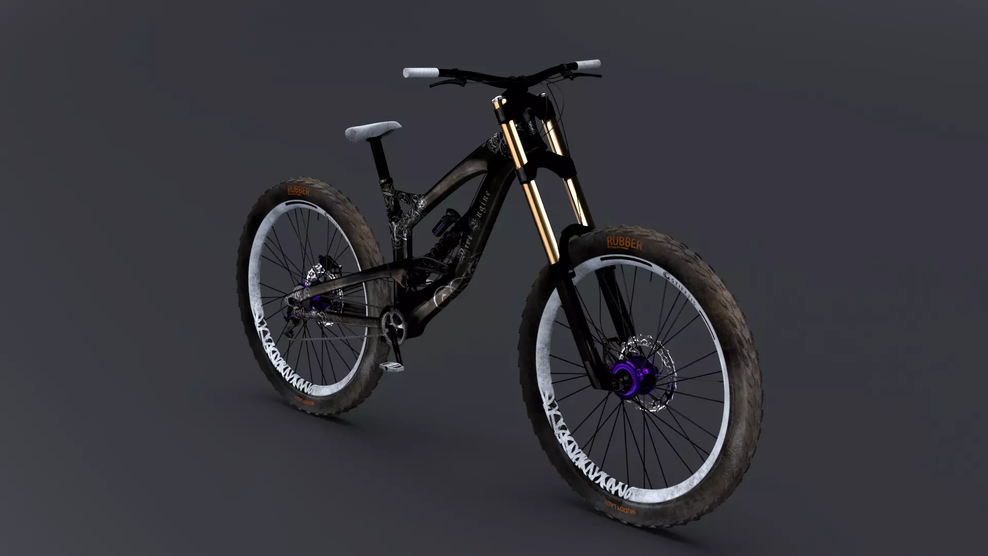 Downhill Mountainbike 3D model_0