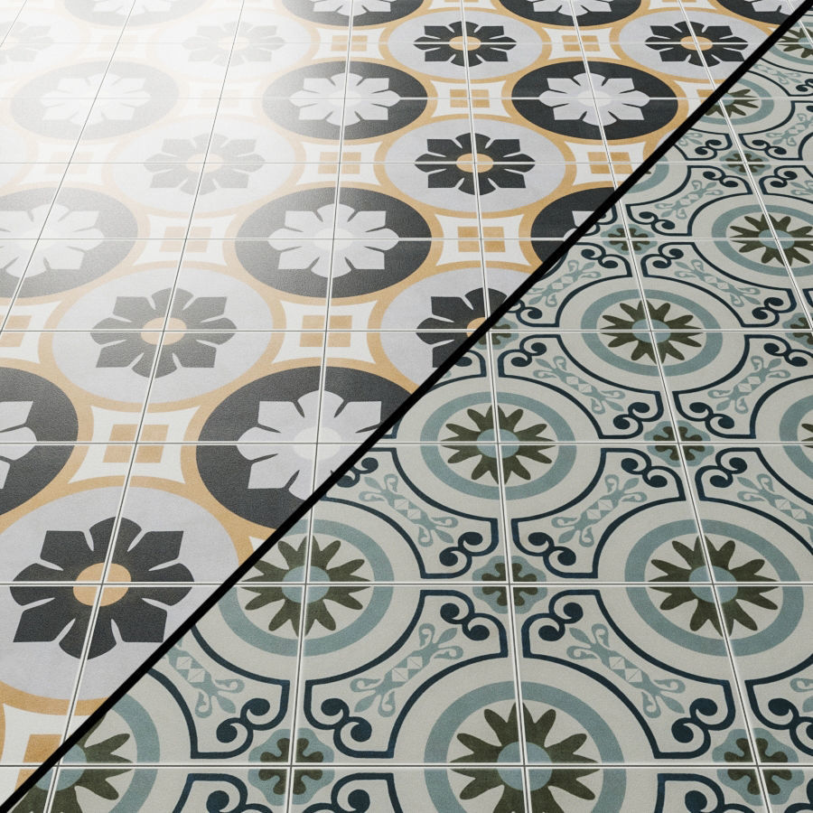 Lapaz Daisy 9x9 Matte Porcelain Tile 3D model_2
