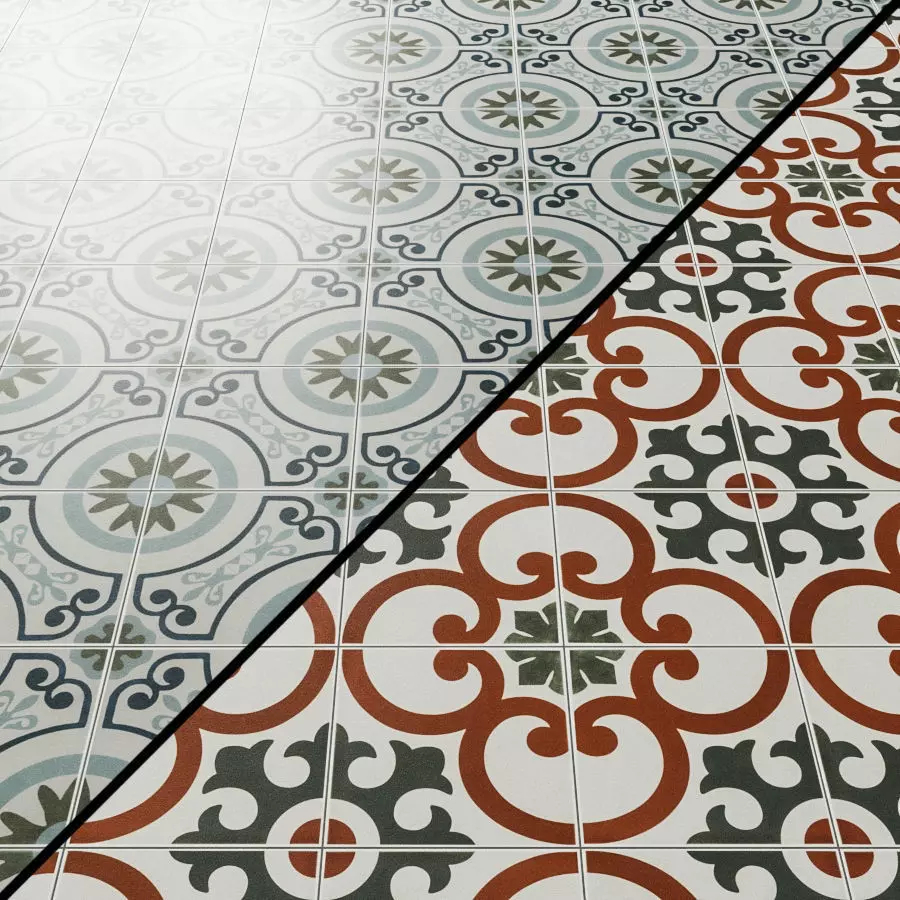 Lapaz Daisy 9x9 Matte Porcelain Tile 3D model_0