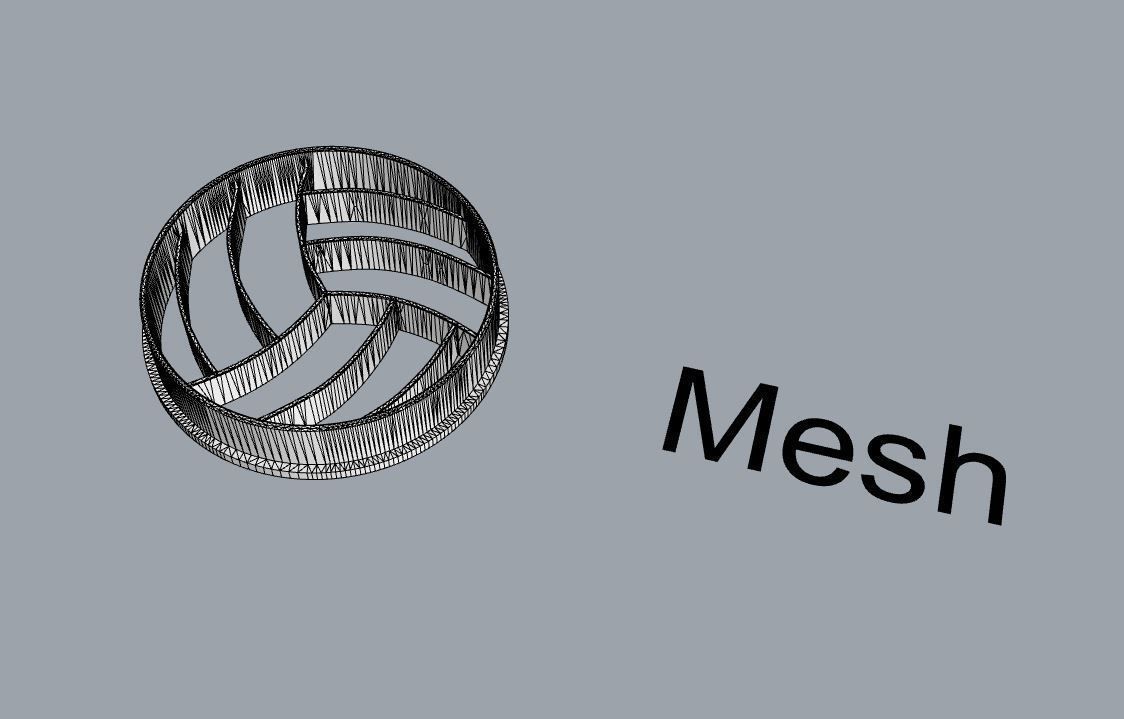 Volleyball cookie cutter 3D print model_4