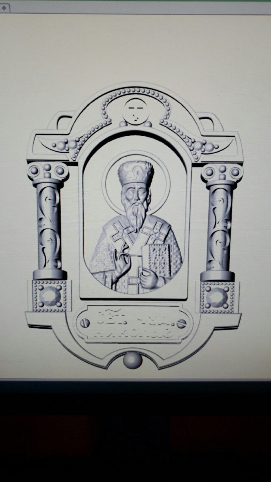 religious icon St Nicholas jewelry pendants  3D print model_5
