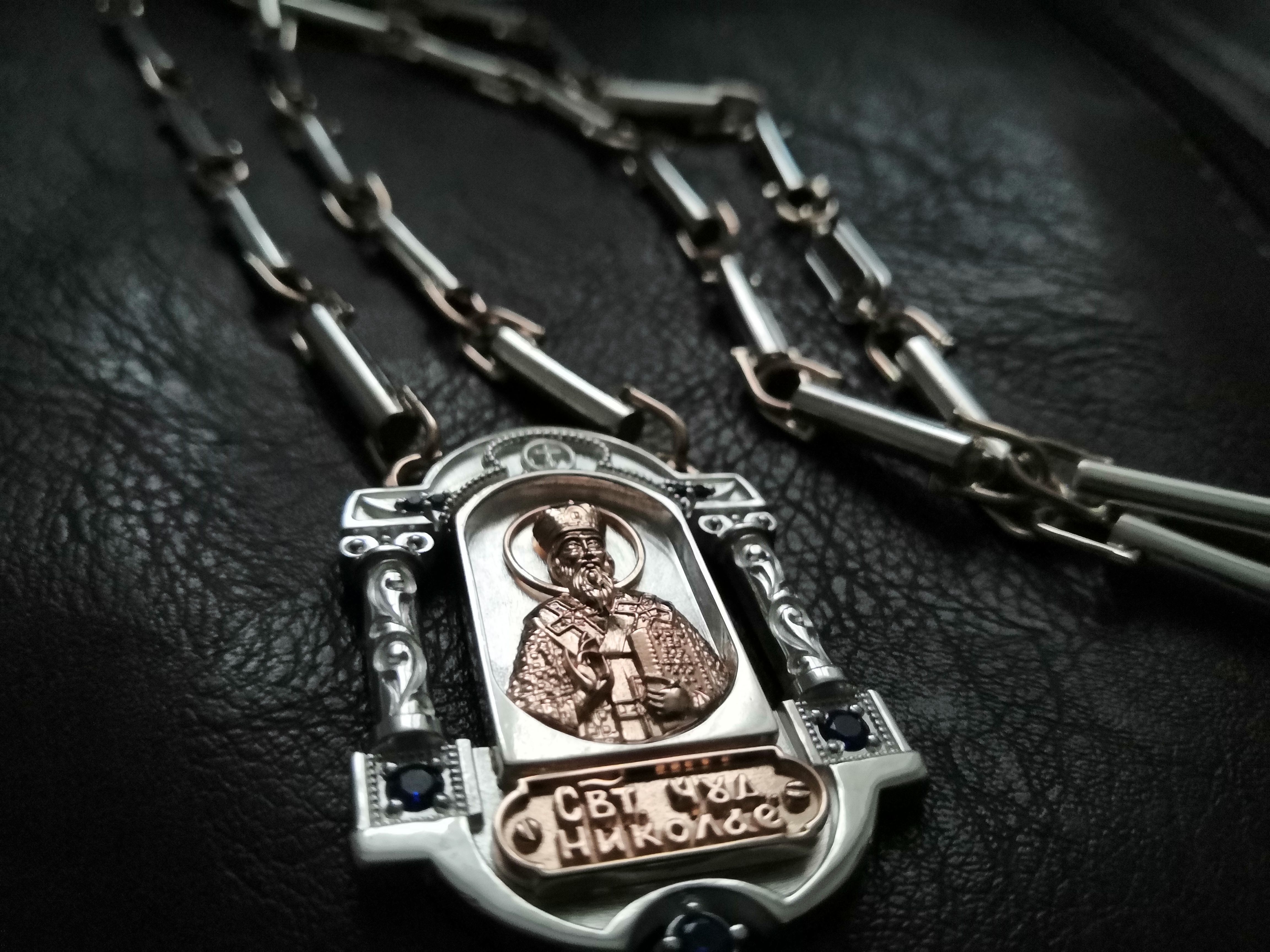 religious icon St Nicholas jewelry pendants  3D print model_13