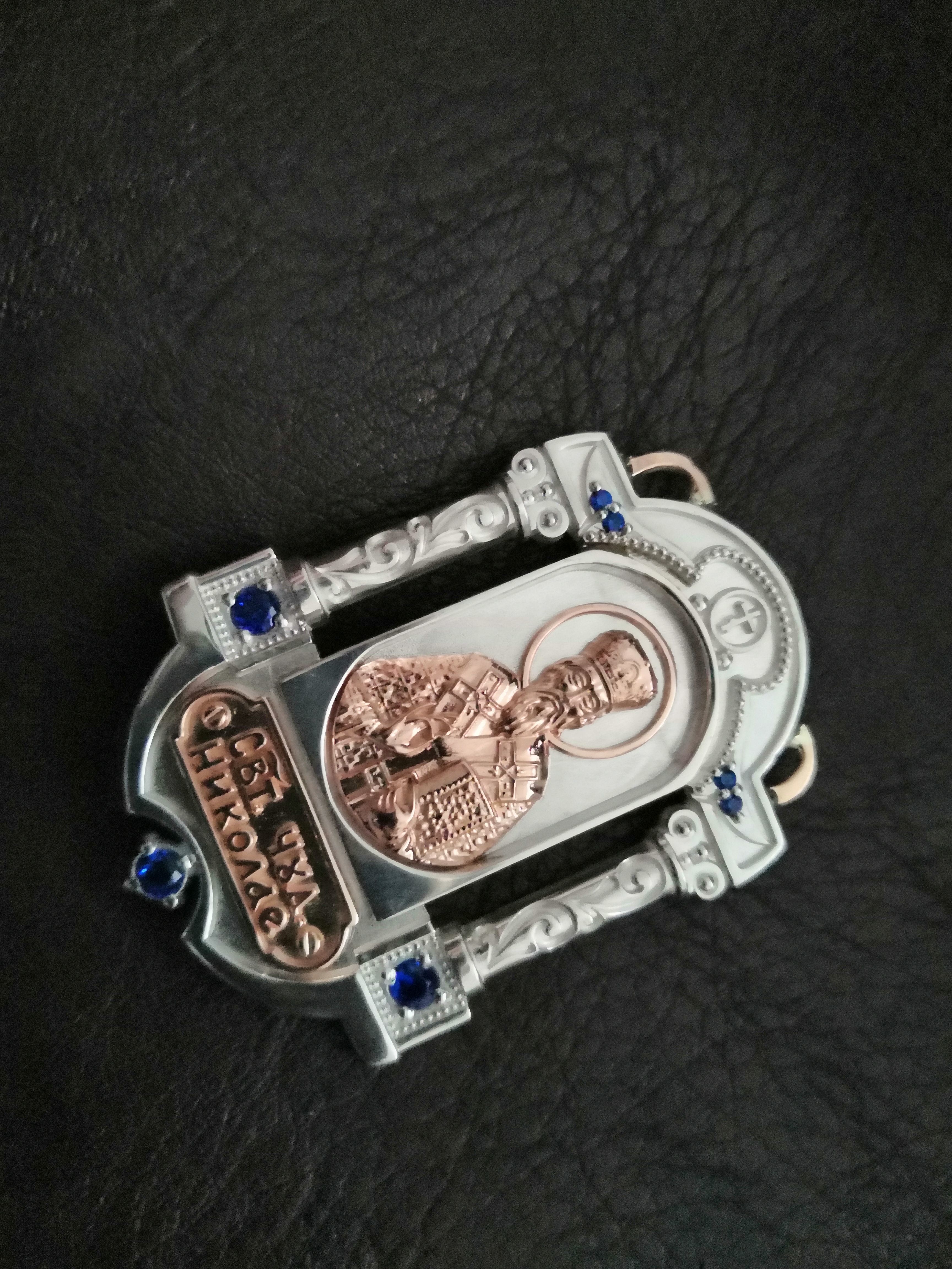 religious icon St Nicholas jewelry pendants  3D print model_23