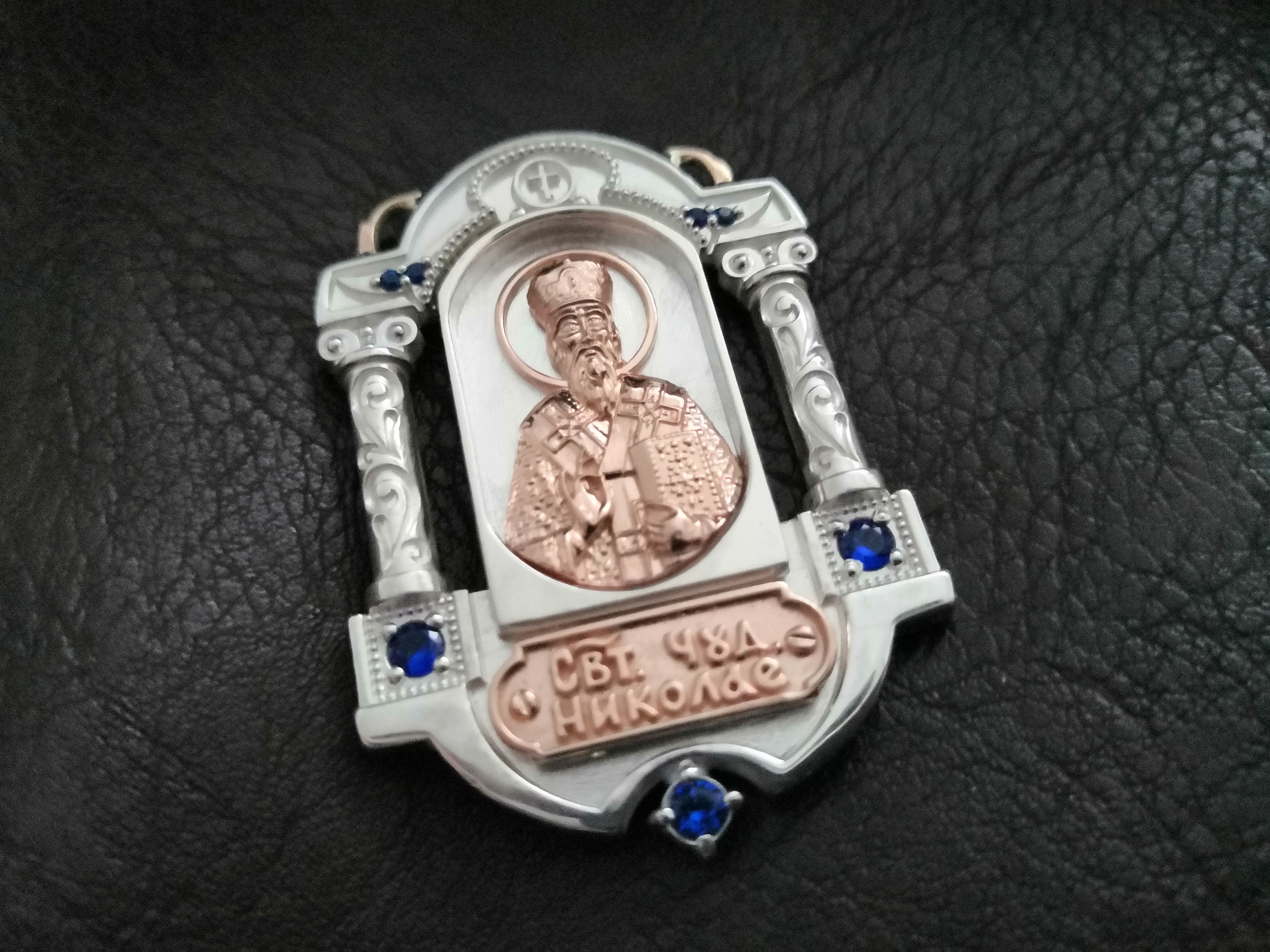 religious icon St Nicholas jewelry pendants  3D print model_21