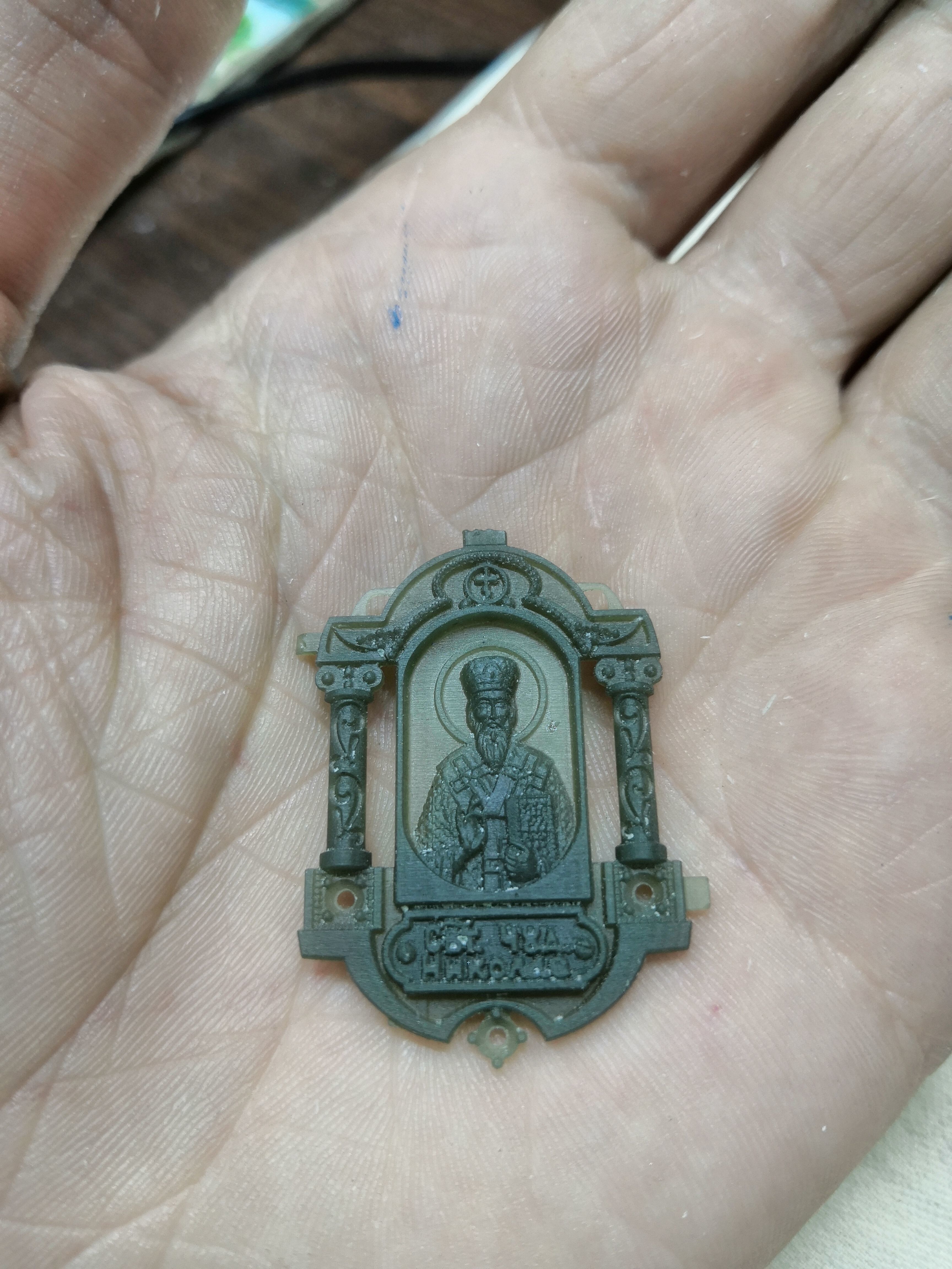 religious icon St Nicholas jewelry pendants  3D print model_28