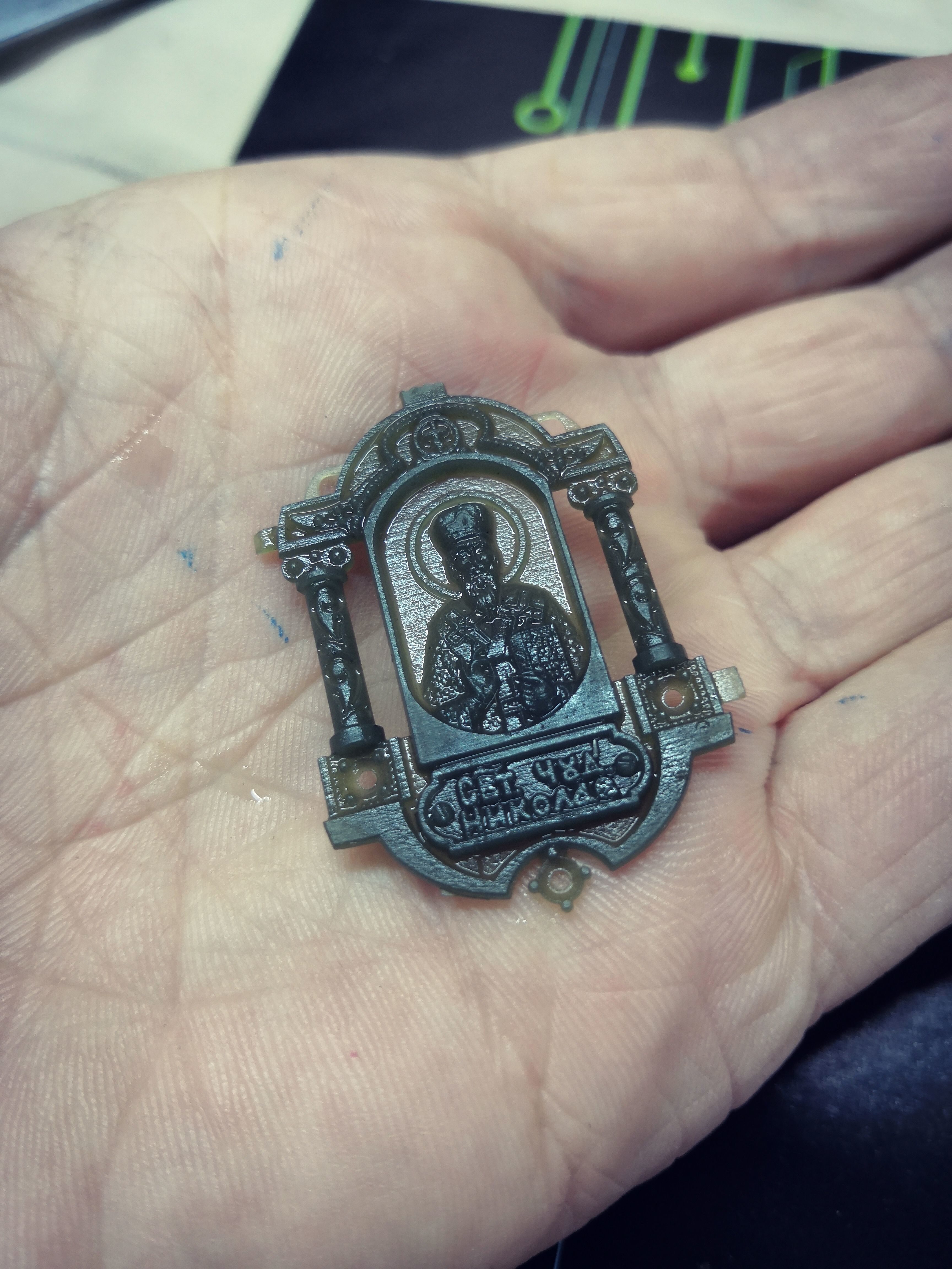 religious icon St Nicholas jewelry pendants  3D print model_15