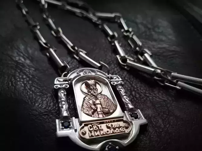religious icon St Nicholas jewelry pendants 
