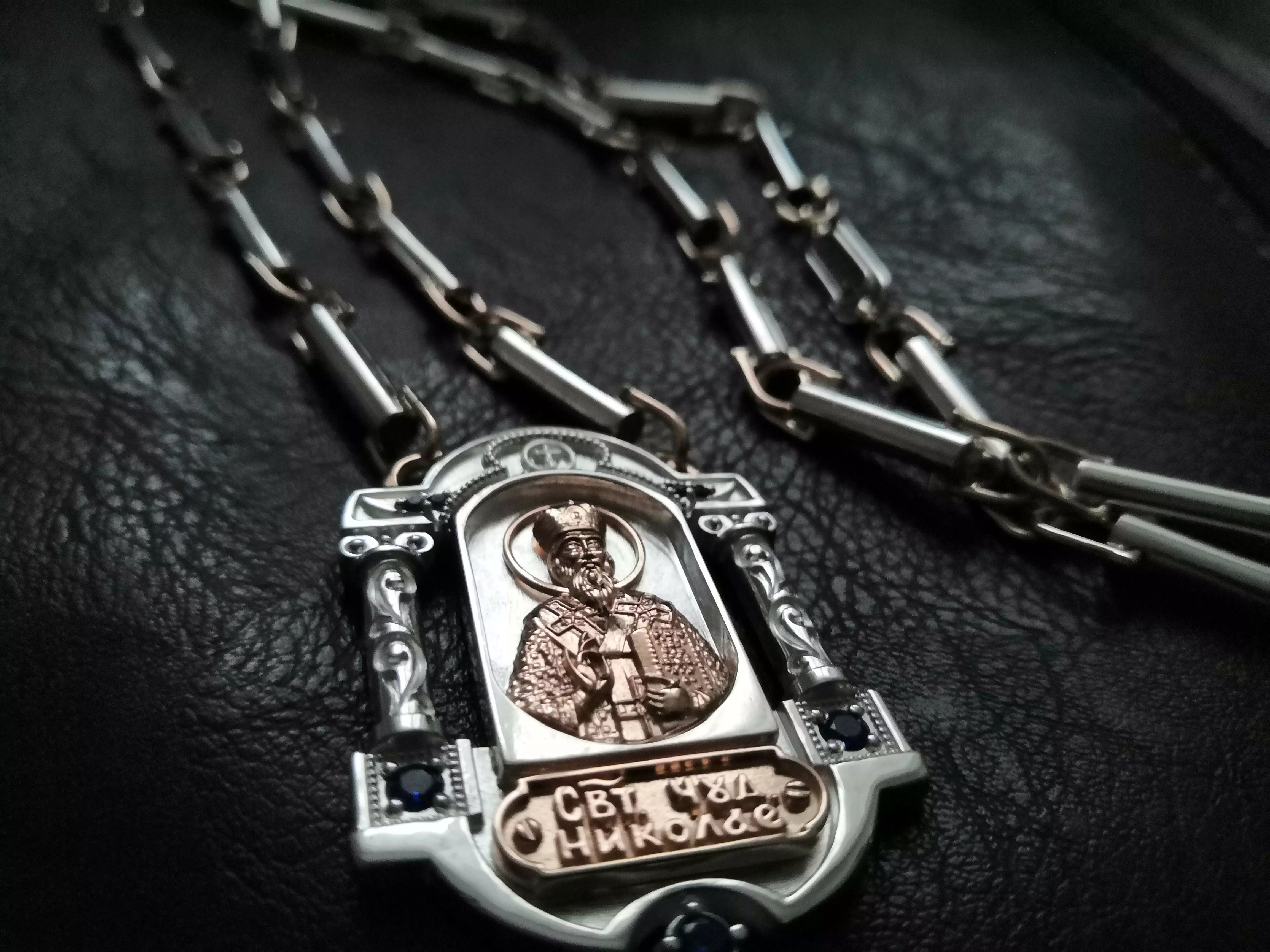 religious icon St Nicholas jewelry pendants  3D print model_0