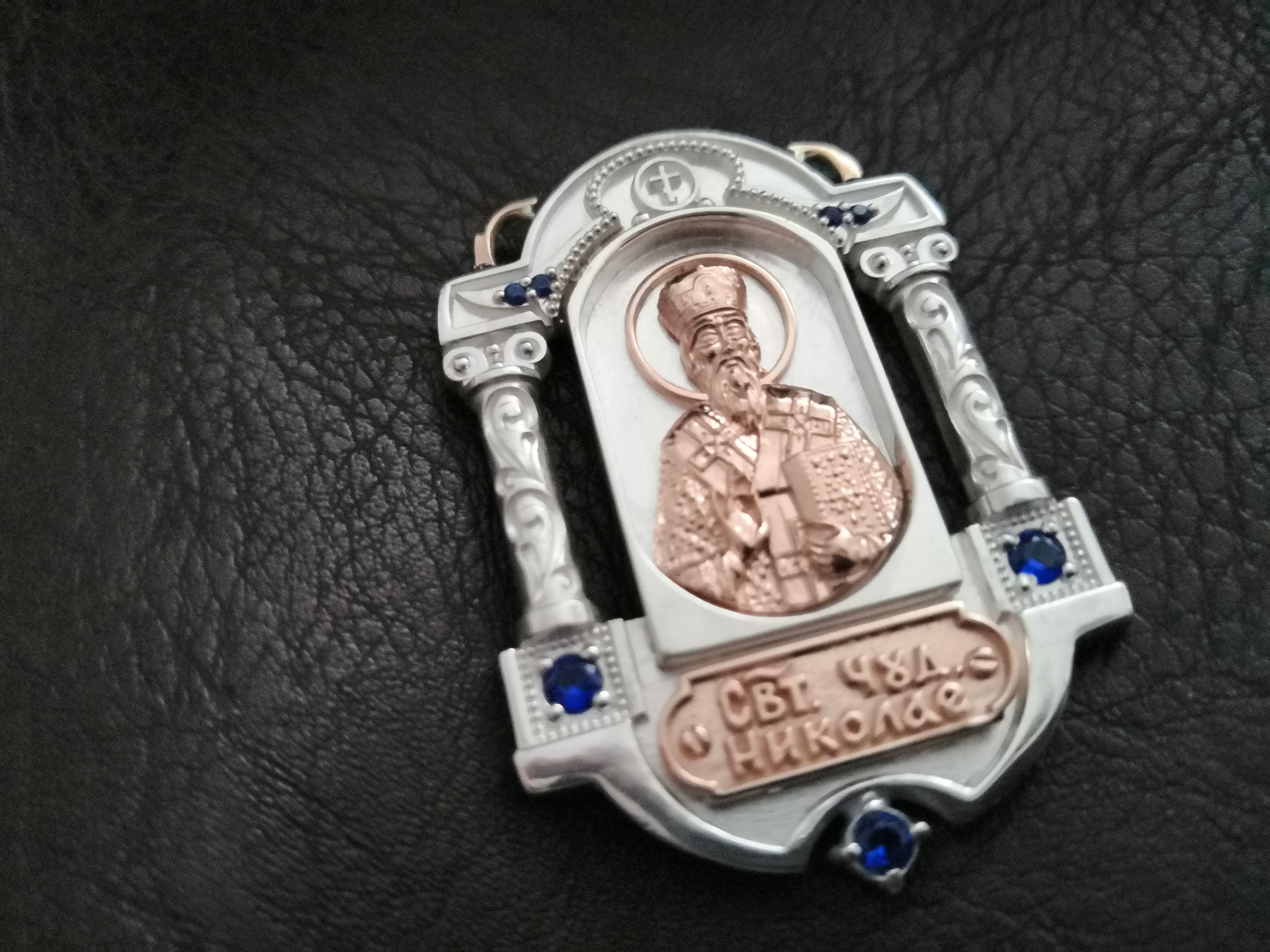 religious icon St Nicholas jewelry pendants  3D print model_2