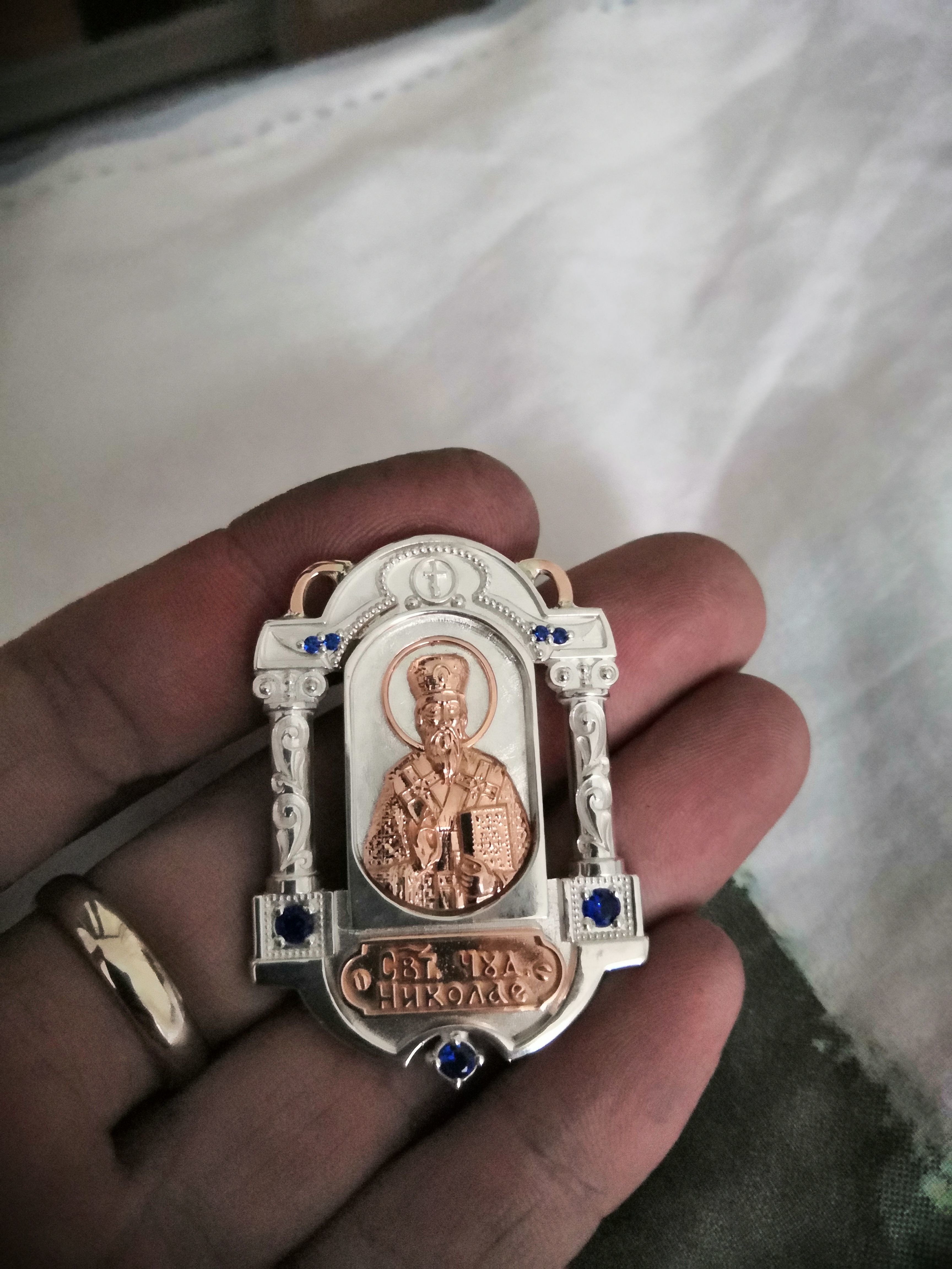 religious icon St Nicholas jewelry pendants  3D print model_16